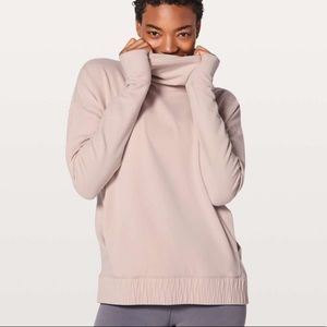 Lululemon Stress Less Pullover Porcelain Pink size 8